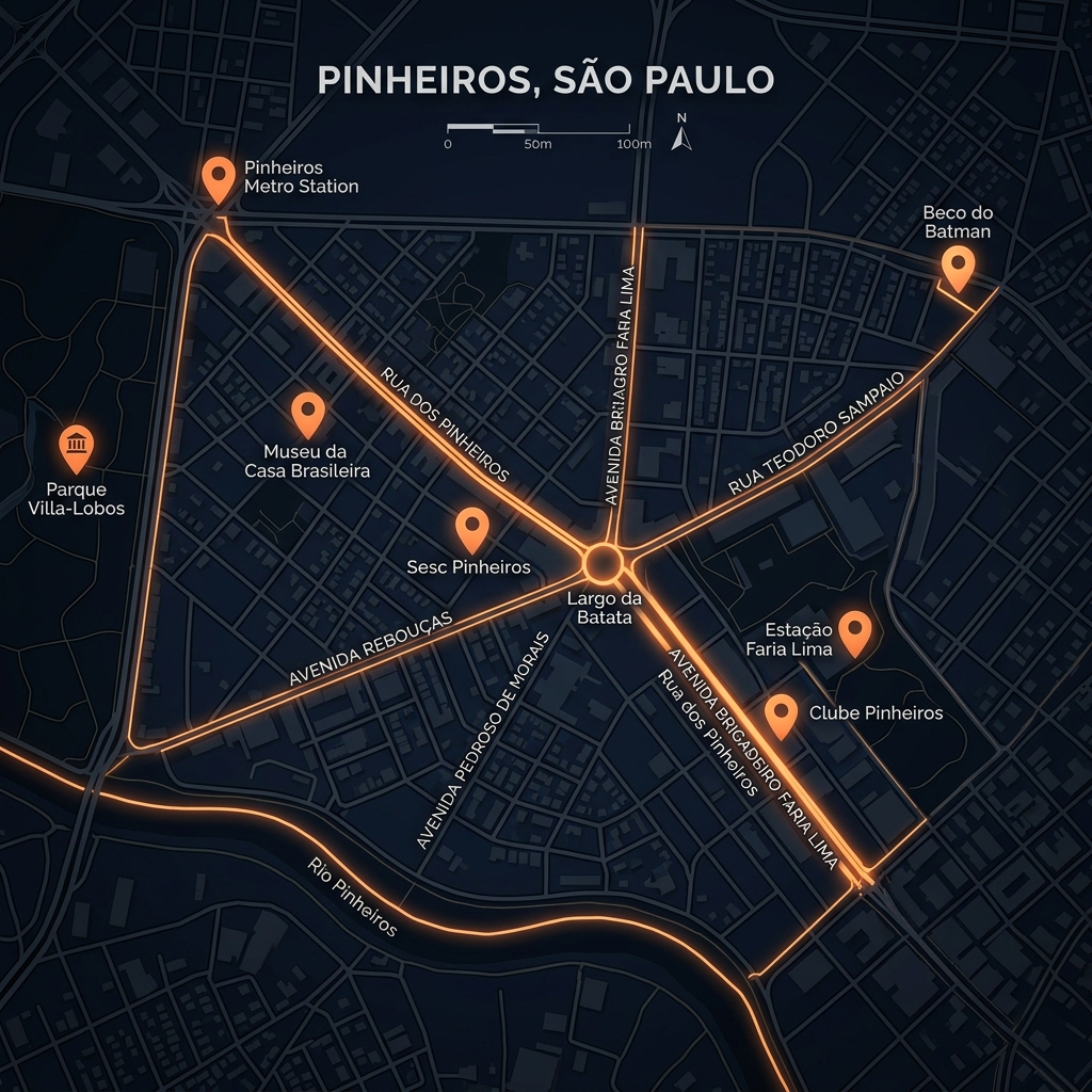 Mapa Pinheiros Vértice